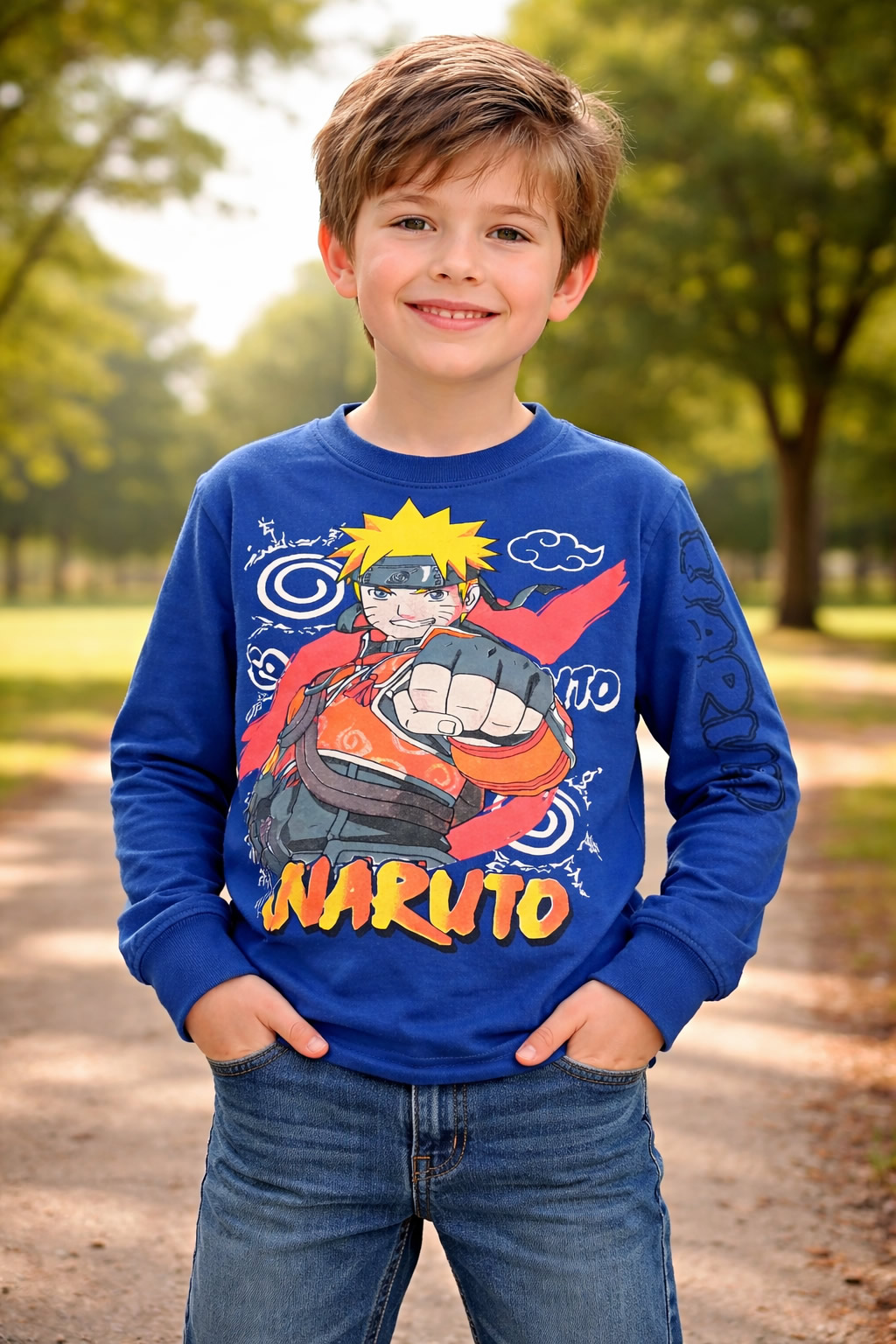 Camiseta Infantil Manga Longa Naruto