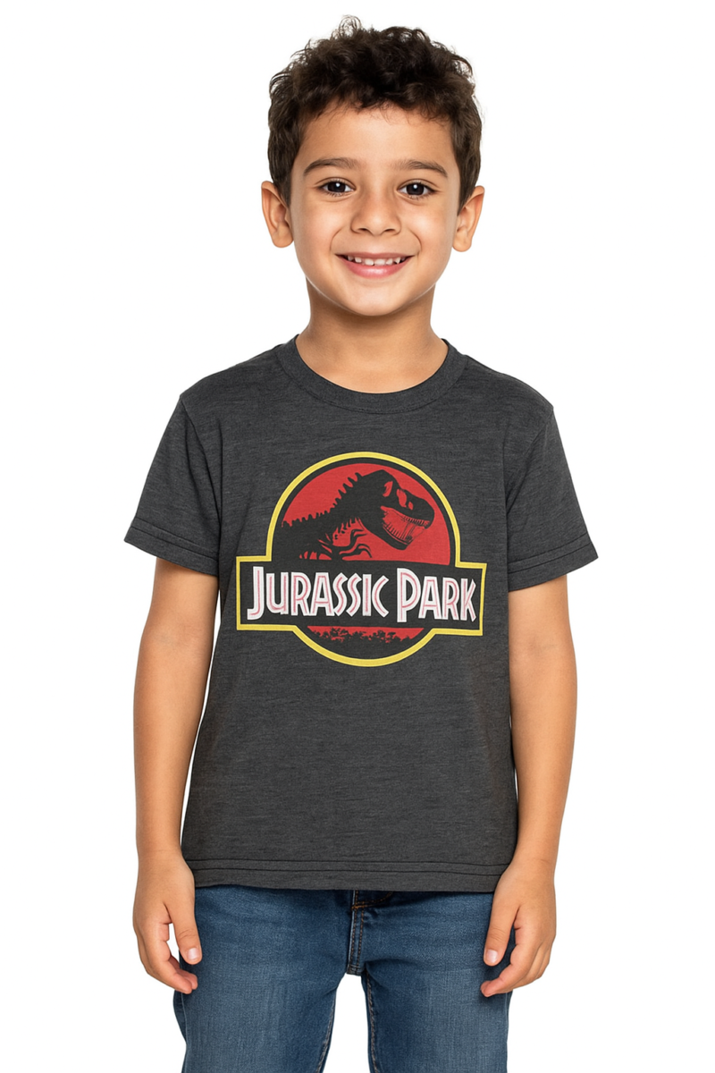 Camiseta Infantil Manga Curta Jurassic Park - MC Kids